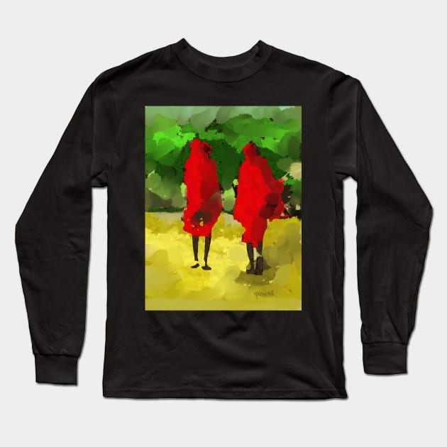 Masai Men Long Sleeve T-Shirt by sukhpalgrewal